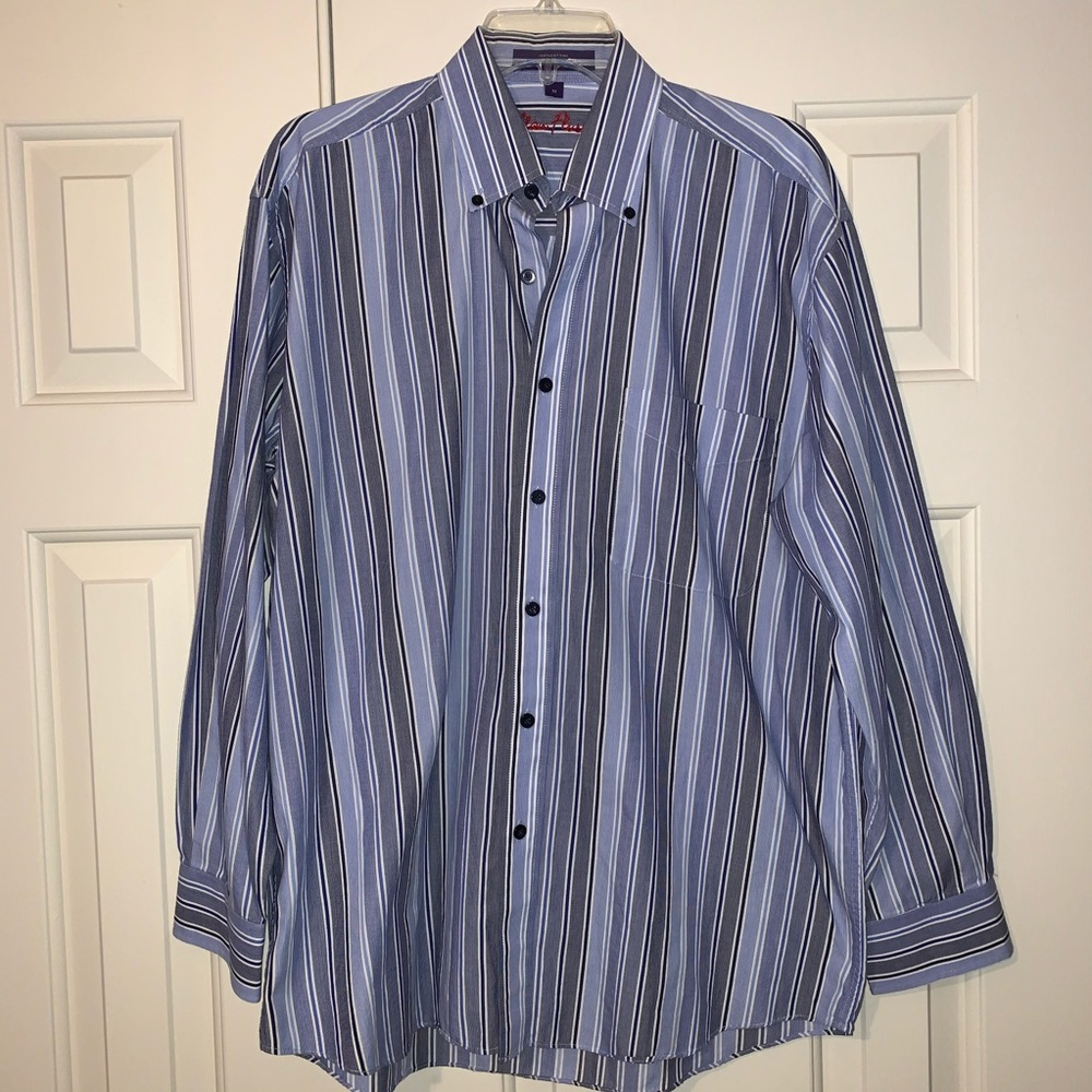 EUC Alan Flusser L/S Button Down Shirt Size M.